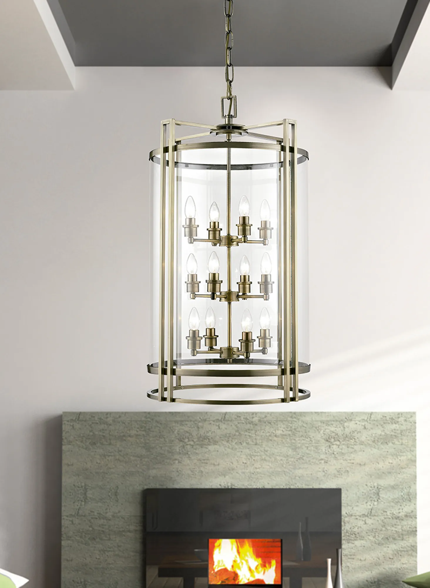 Aston Antique Brass Ceiling Lights Diyas Lantern Ranges
